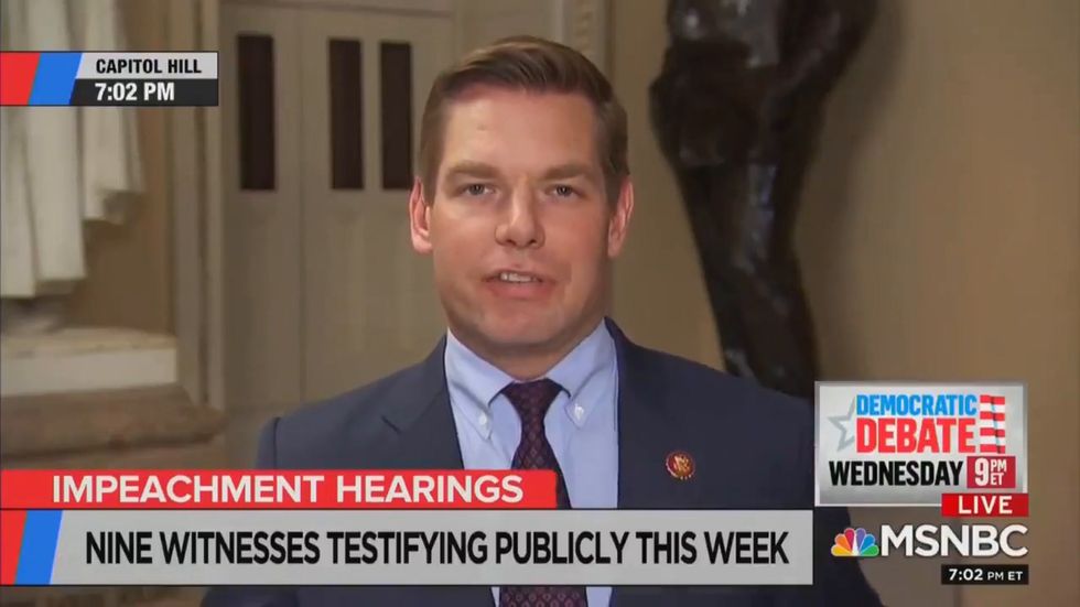 Representative Eric Swalwell appears to fart on live television