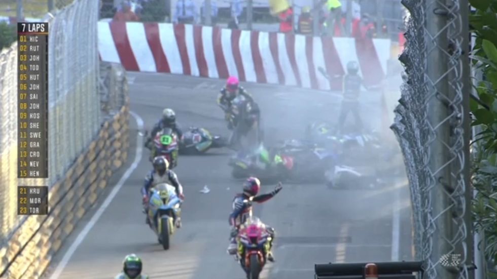 Macau GP: Motorcycle race cancelled after two red flags