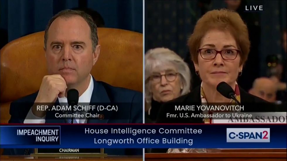 Schiff asks Yovanovitch about Trump's real-time attacks