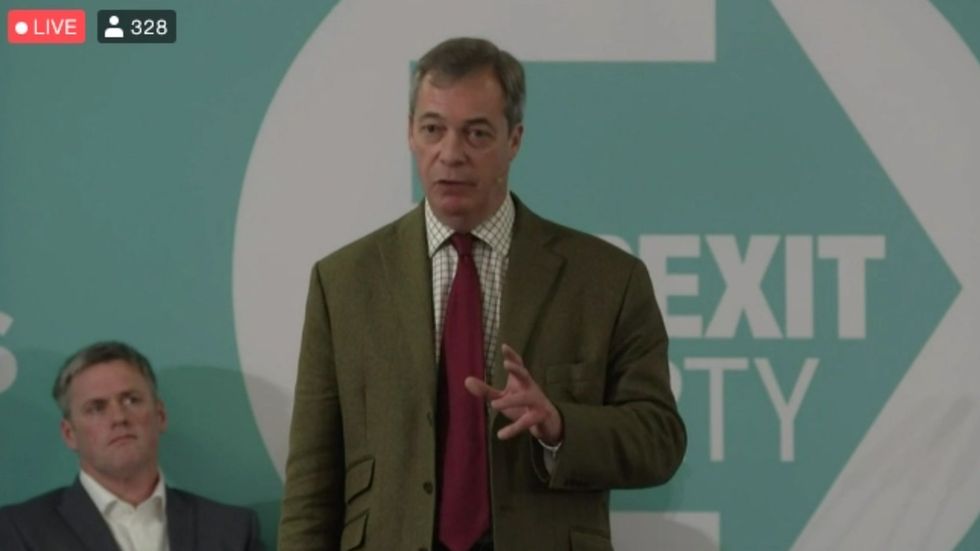 Nigel Farage claims Brexit Party members are coming under 'relentless abuse' and being told they must stand down