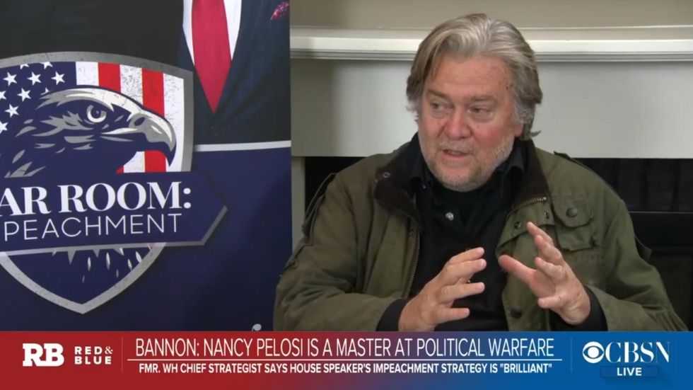 Steve Bannon praises Nancy Pelosi's approach to impeachment