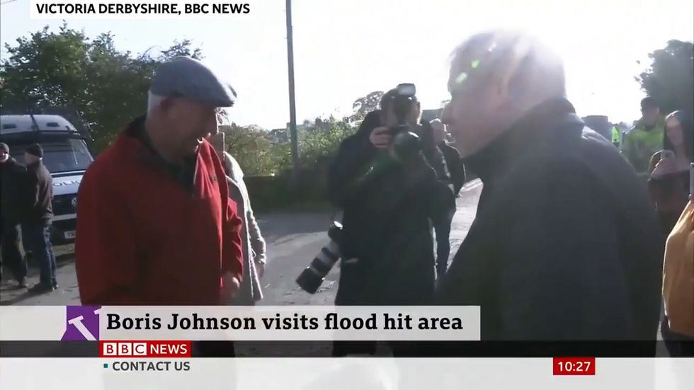 Boris Johnson heckled on visit to flood-hit Yorkshire: 'You took your time'