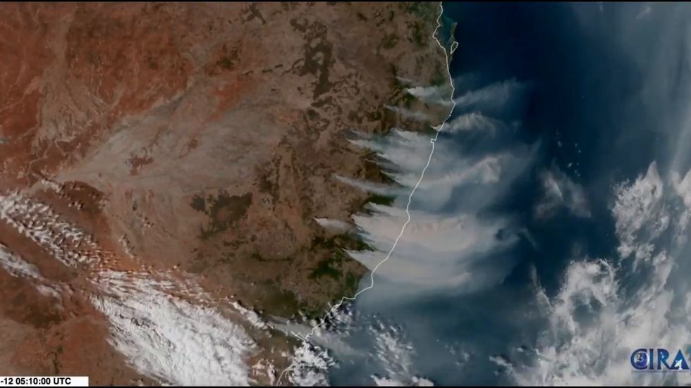 Australian wildfires: Satellite video shows scale of the blaze from space