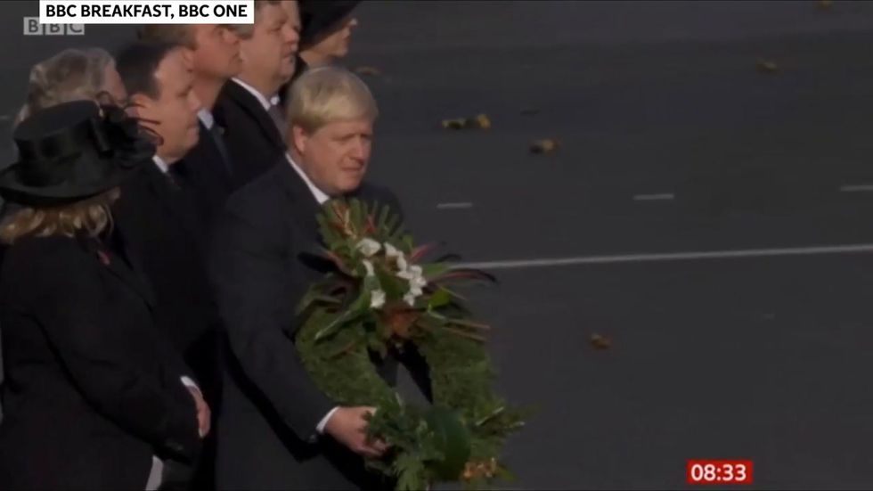 BBC Breakfast incorrectly shows footage from 2016 Remembrance Service of Boris Johnson