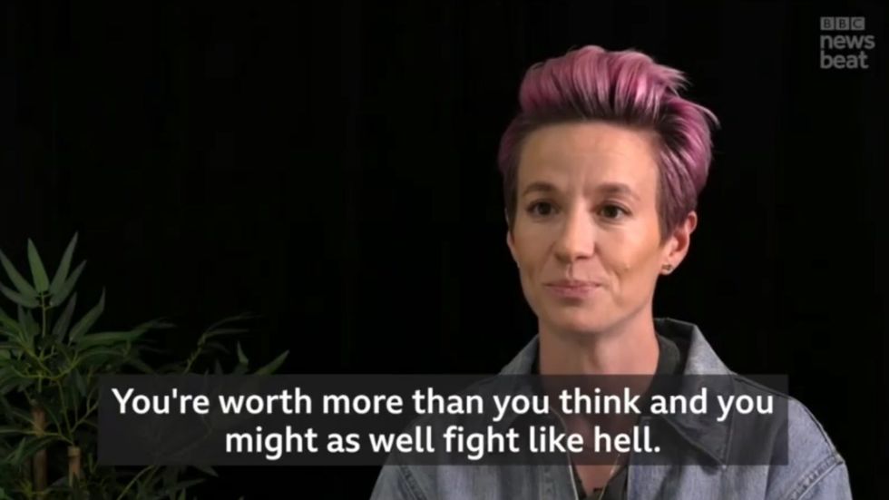 Megan Rapinoe tells women to 'keep fighting' until they get equal pay