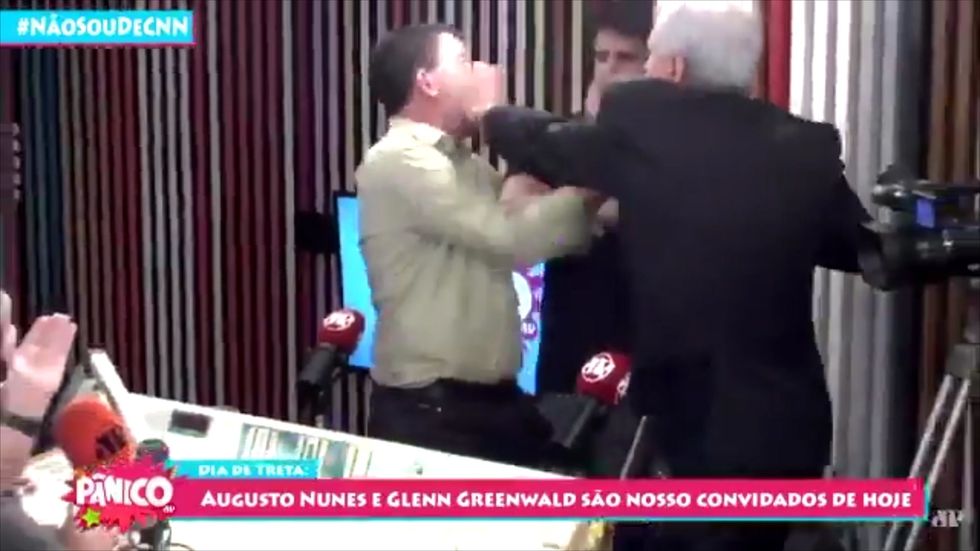 Glenn Greenwald in fight with Augusto Nunes on Brazil radio show