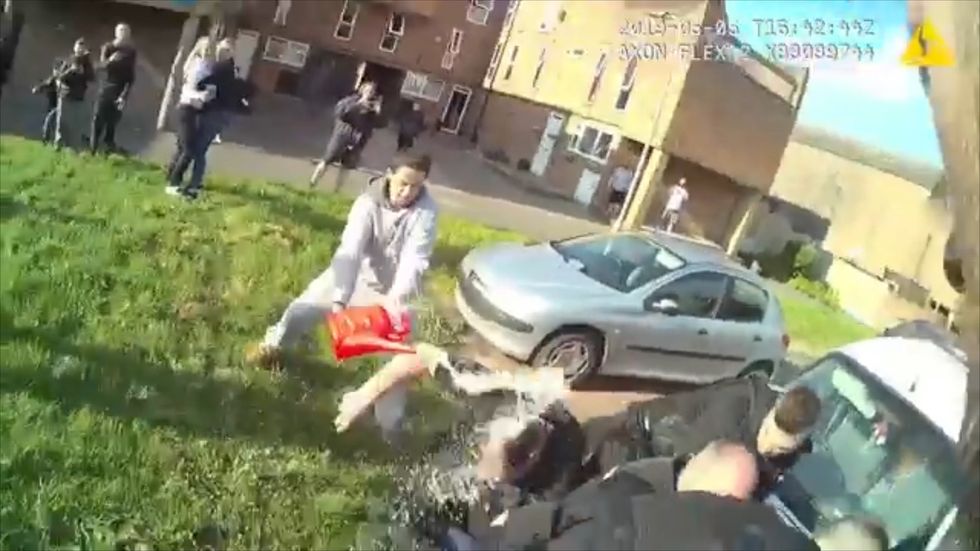 Man jailed after spraying eight police officers with petrol