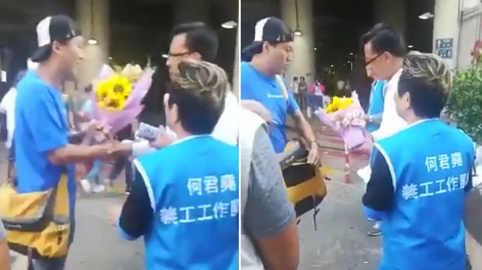 Pro-Beijing politician Junius Ho stabbed in the chest on street in Hong Kong