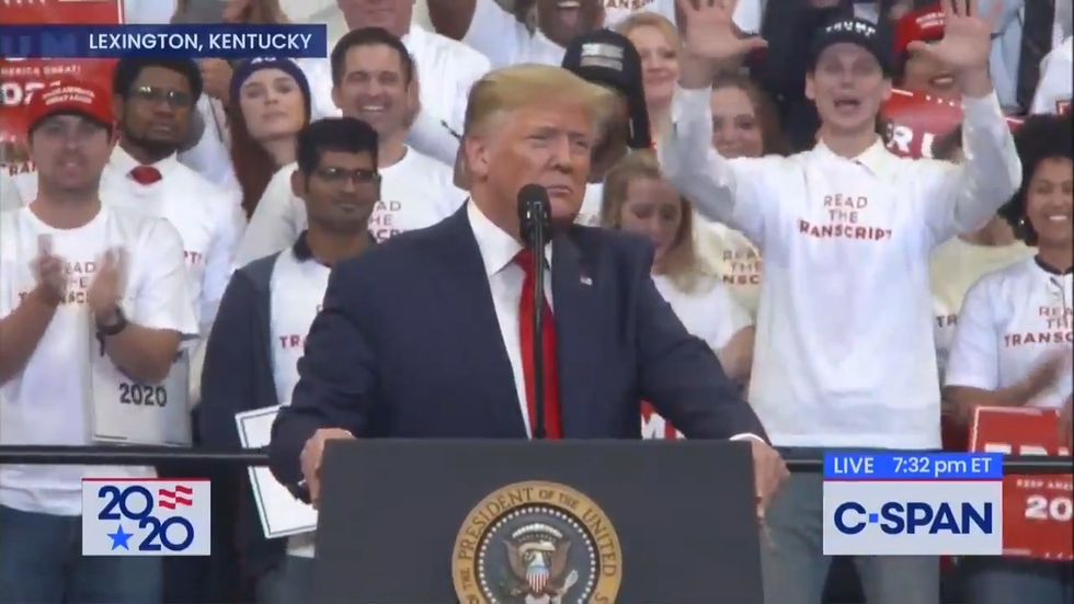 Donald Trump jokes about serving 21 more years in office