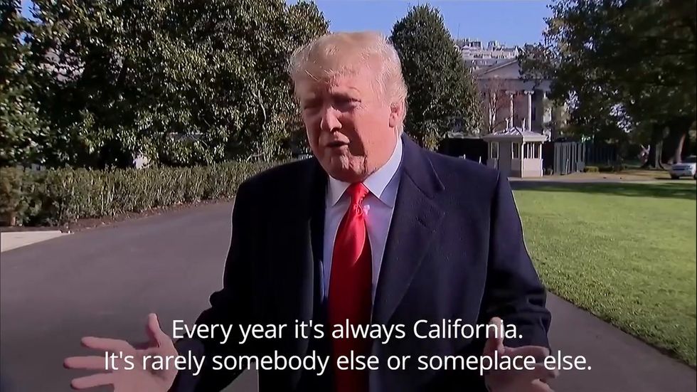 Donald Trump accuses California governor Gavin Newsom of acting 'like a child' over wildfires
