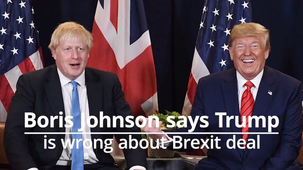 Boris Johnson rejects Trump criticism of Brexit deal