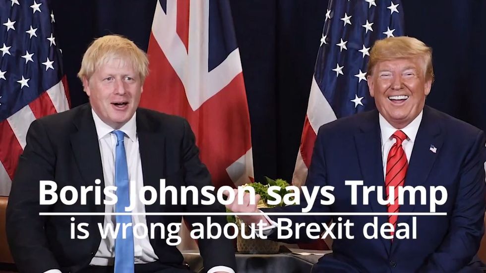 Boris Johnson rejects Trump criticism of Brexit deal