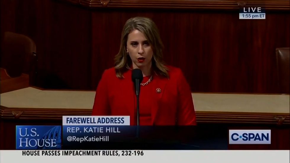 Katie Hill delivers scathing resignation speech after voting for Trump impeachment