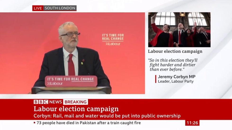 Corbyn launches Labour election campaign: crowd chant NHS 'not for sale'