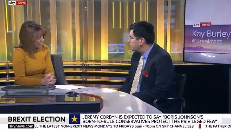 Kay Burley corrects Richard Burgon about the removal of Gordon Brown