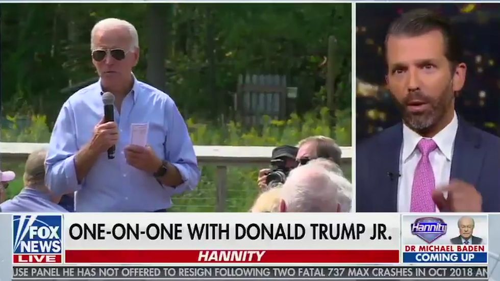 Donald Trump Jr: 'I wish my name was Hunter Biden'