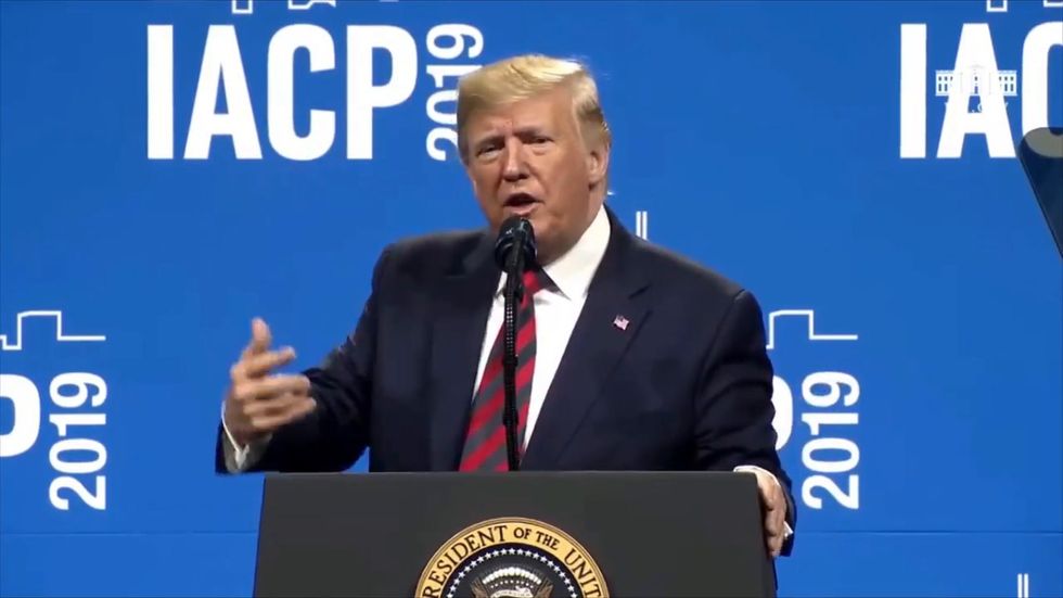 Donald Trump mimics police killing Dayton mass shooter during speech