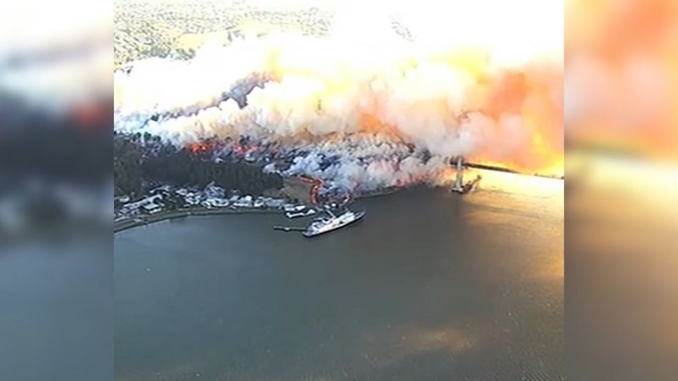 California wildfire: A look from above shows the extent of the flames in Vallejo