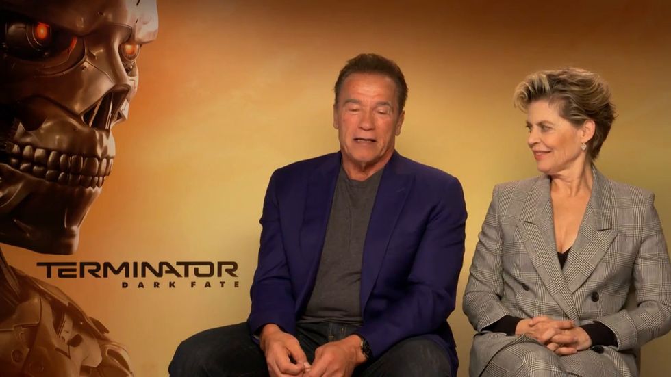 Arnold Schwarzenegger has Terminator painting in his office 'with OJ Simpson's face beneath his'