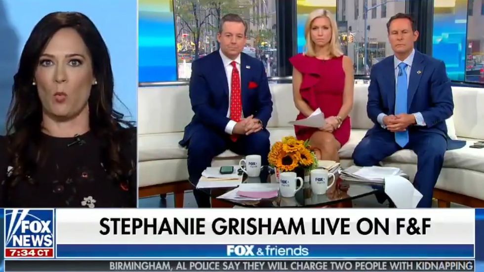 Stephanie Grisham agrees that people who oppose Donald Trump, including Republicans,  are 'scum'
