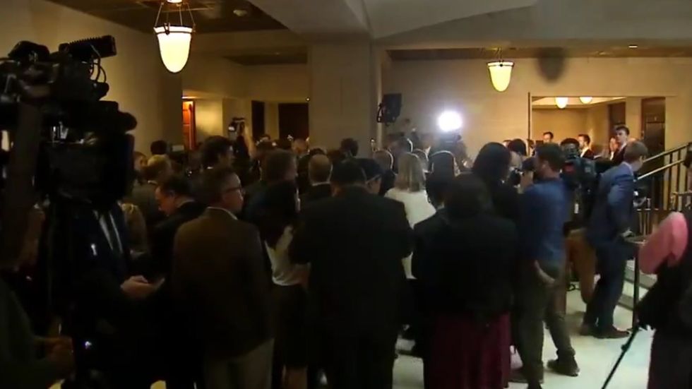 Republicans storm impeachment hearing in classified committee