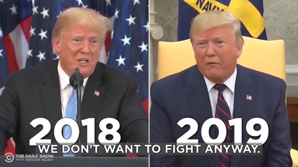 The Daily Show compares Trump's comments on Kurds one year apart