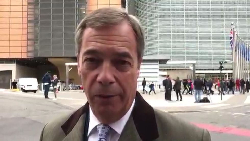 Nigel Farage heckled outside EU by someone reminding him what continent the UK is part of