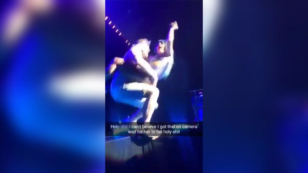 Lady Gaga is pulled off stage after dance with fan goes awry in Vegas