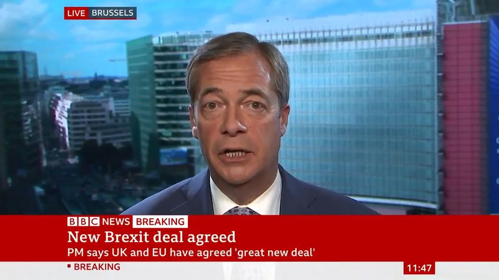 Nigel Farage says he would rather have an extension and a general election