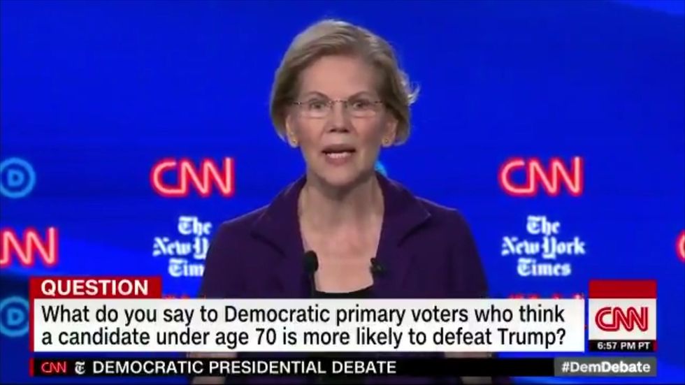 Democratic debate: Elizabeth Warren says she will 'outwork, out-organize and outlast anyone'