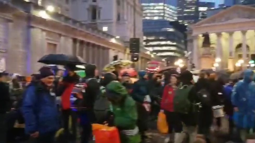 Extinction Rebellion 'shuts down' London's financial hub