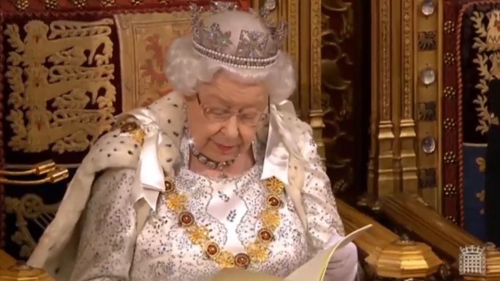 The Queen says government will 'ensure it continues to play leading role in global affairs' after Brexit
