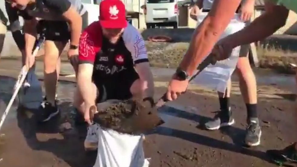 Following the cancellation of their match, Rugby Canada players help recovery efforts in Japan
