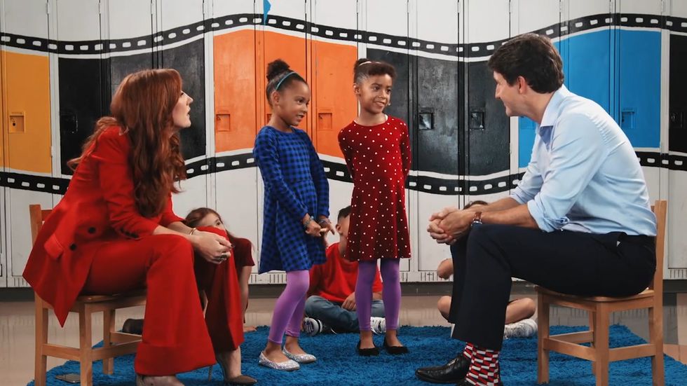 Schoolgirls grill Justin Trudeau over his blackface history