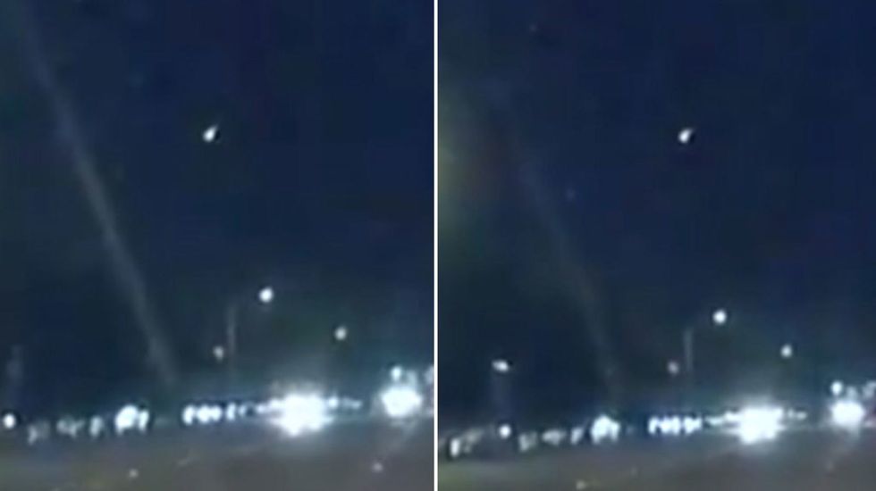 Dashcam footage captutes part of Draconid meteor shower in San Diego