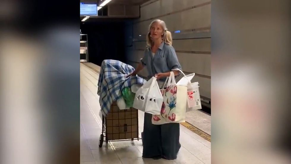 Homeless woman filmed singing opera at subway station by LAPD