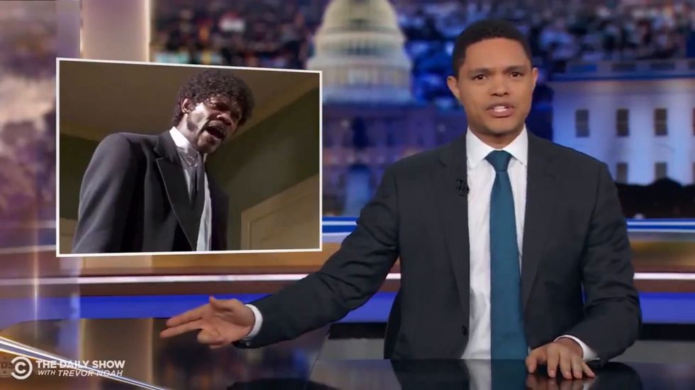 Trevor Noah compares Trump to 'spray-tanned Samuel L Jackson'