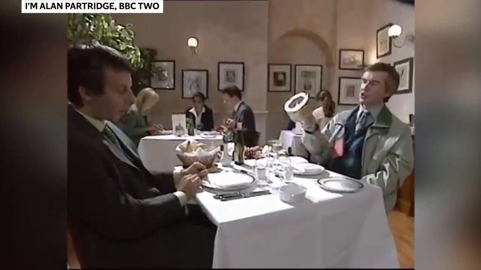 Italian cheese protest with Mike Pompeo similar to Alan Partridge moment