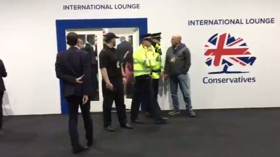 Police arrive following 'incident' at International Lounge of Conservative Party conference