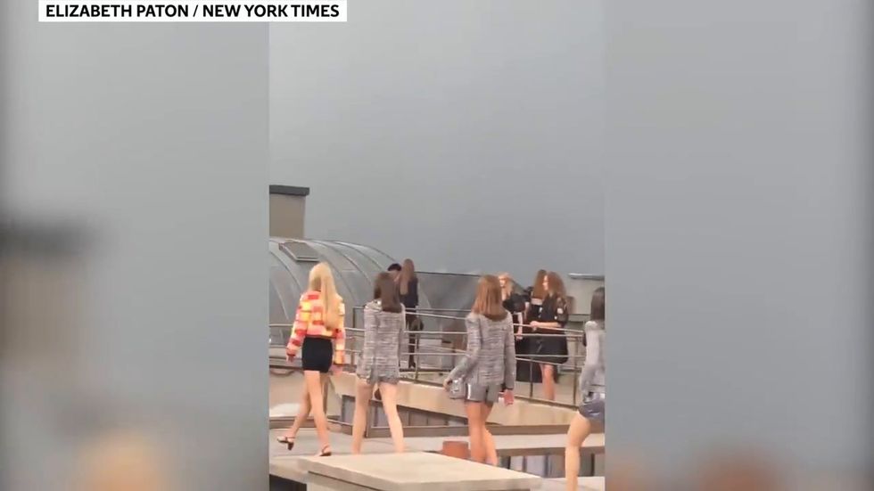 Gigi Hadid confronts woman who crashed Chanel runway at Paris Fashion Week