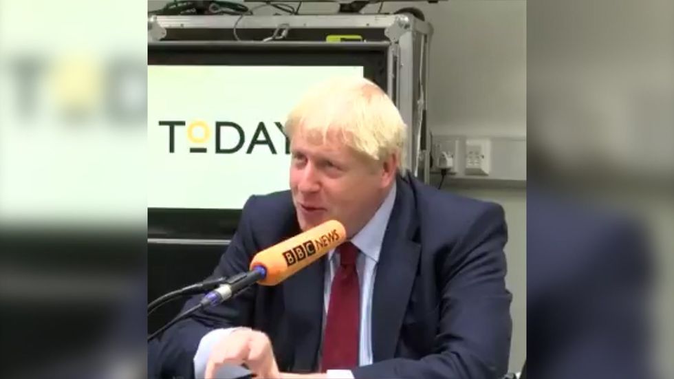 Boris Johnson giggles as he's asked about Incredible Hulk comparison
