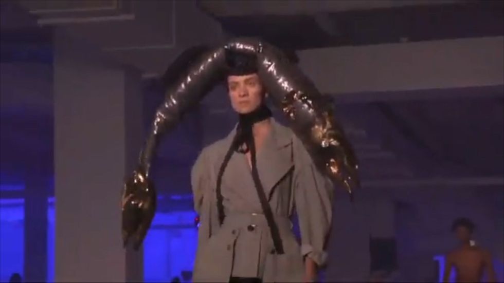 Paris Fashion Week: Vivienne Westwood puts giant fish hat on runway