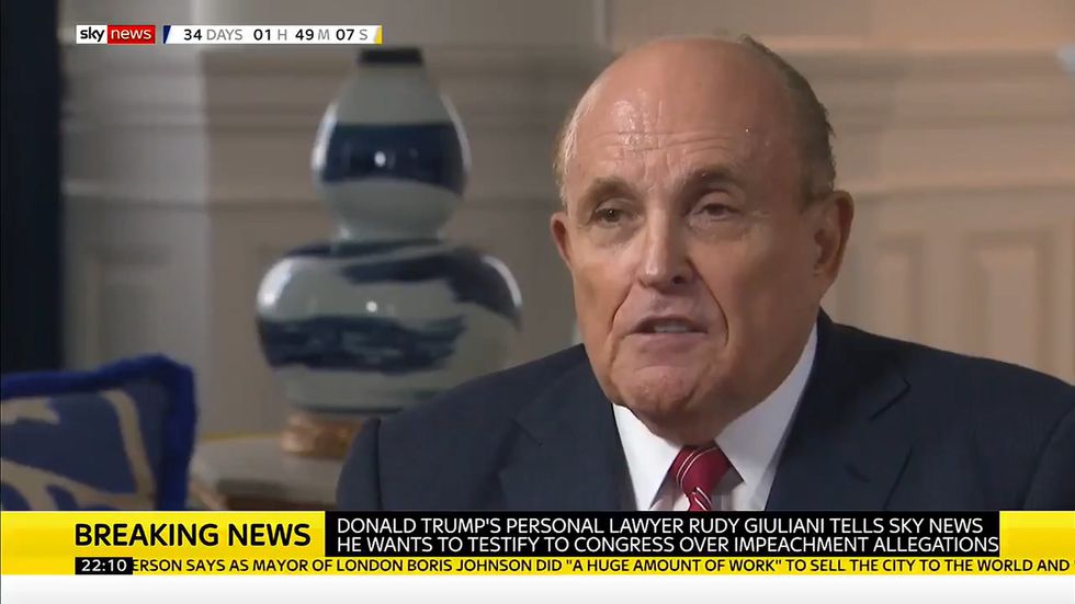 Rudy Giuliani says he is willing to testify over Trump impeachment claims