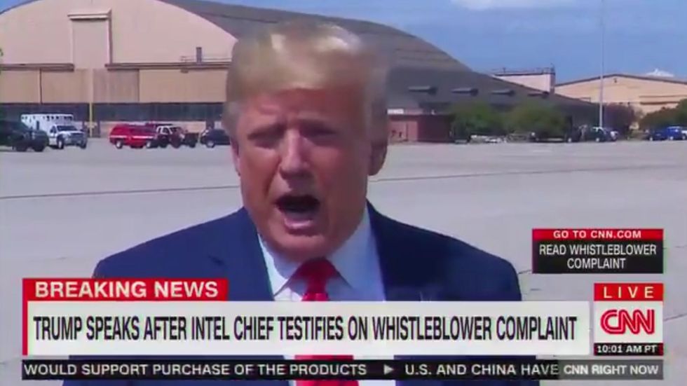 Donald Trump cries 'witch hunt' after DNI whistleblower hearing