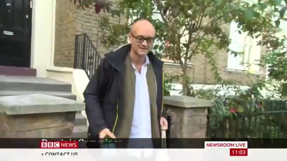 'Who said this would be a walk in the park?' - Dominic Cummings to BBC reporters this morning