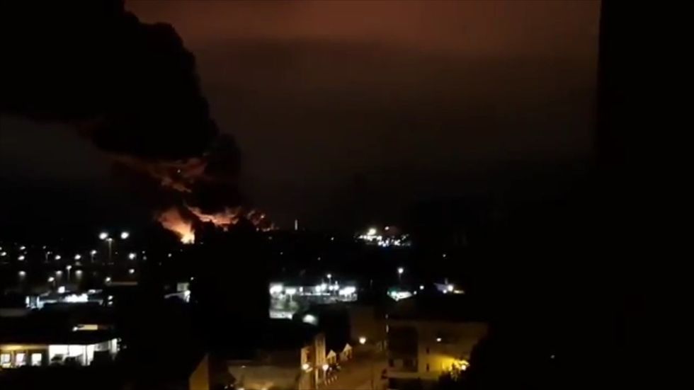 Smoke billows as fire at chemical plant in France forces school closures and residents warned to stay indoors