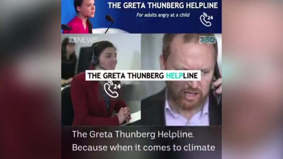 'Middle aged men' urged to call the Greta Thunberg Helpline 