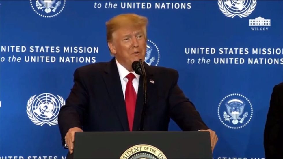 Trump uses UN setting to attack critics in rambling speech: 'How can they impeach for that?'
