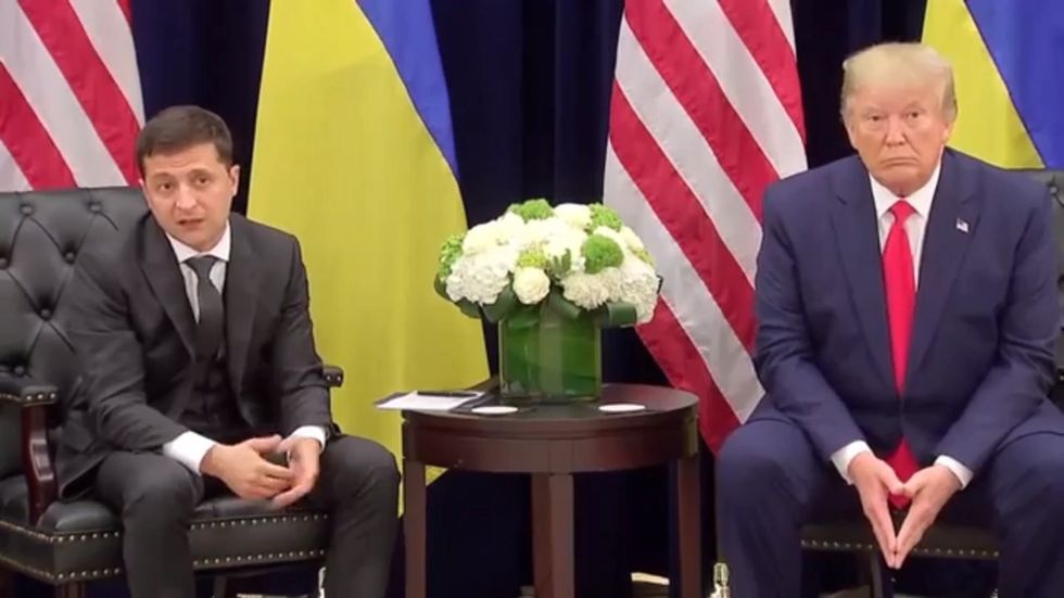 Trump interrupts Ukraine president Zelensky in press conference about phone call: 'You know there was no pressure'