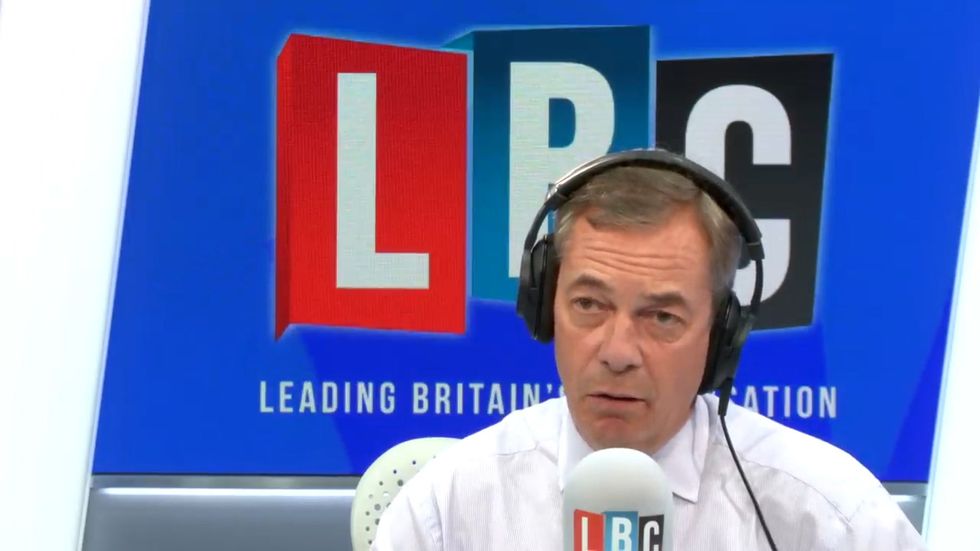 Caller pranks Nigel Farrage on LBC
